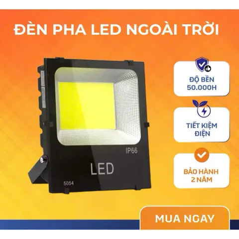 10 Đèn Pha Led 50w COB 5054 đủ công suất.