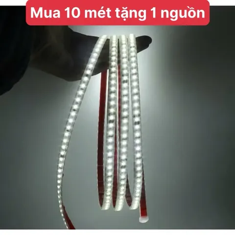 Có sẵn keo - Led dây trắng, vàng, trung tính 220V siêu sáng, hắc trần, trang trí nội thất