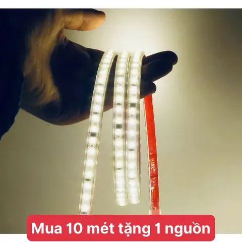 Có sẵn keo - Led dây trắng, vàng, trung tính 220V siêu sáng, hắc trần, trang trí nội thất