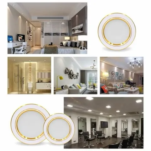 [ BH 2 Năm ]Combo 10, 5 đèn led âm trần 9w, 7W 3 chế độ màu nguồn liền (DOB) thế hệ mới đế đúc nhôm, viền vàng, viền bạc