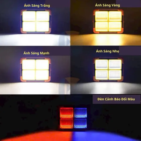 Đèn pin di động đa năng sạc năng lượng mặt trời  có thể sạc điện thoại đi cấm trại câu cá đi tàu biển