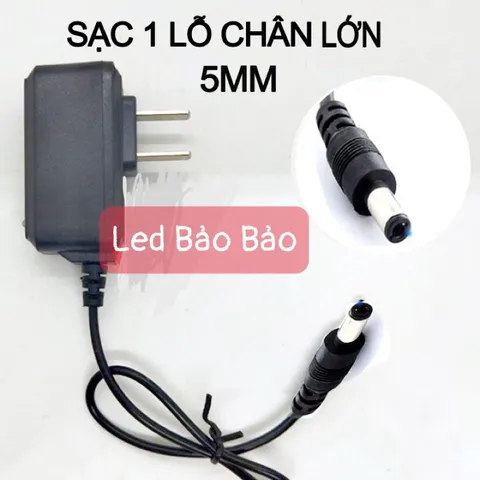 Cục sạc chân nhỏ, chân lớn, 2 lỗ dùng để sạc đèn đội đầu , đèn tích điện, đèn pin,…