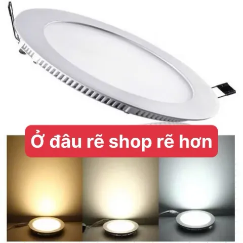 Đèn led âm trần 6w - 9w - 12w -18w . siêu mỏng .ánh sáng trắng vàng - 3 màu