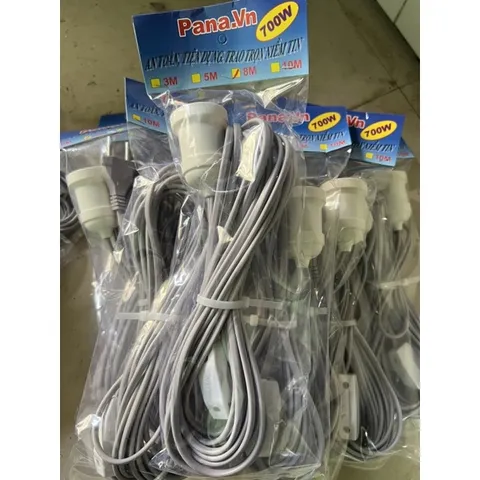 Dây đuôi đèn liền công tắc E27 và dây liền đuôi âm ổ điện PANA 3m 5m 8m 10m chuyên dụng cho bán hàng ,bảo hành 12 tháng