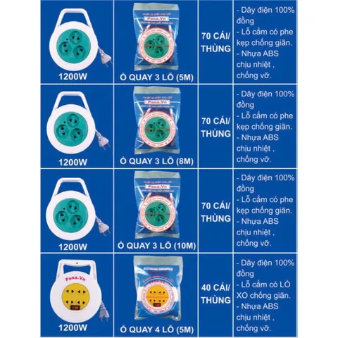 Ổ cấm điện siêu tải cao cấp 4 lỗ 6 lỗ quây công tắc, 1 công tắc 2 công tắc dây 3m 5m 8m 10m bảo hành 6 tháng