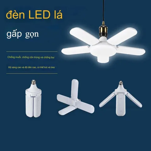 Đèn Led Hình Cánh Quạt 75W 5 Cánh E27 Siêu Tiết Kiệm Điện tặng kèm chui đèn