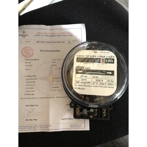 Công tơ điện EMIC 1 pha 2 dây có giấy kiểm định chính qui