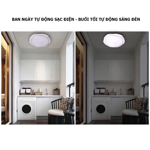Đèn năng lượng mặt trời ốp trần 800w, 600w,300w, Chip 5730 Siêu Sáng, Hình và Video Thực Tế