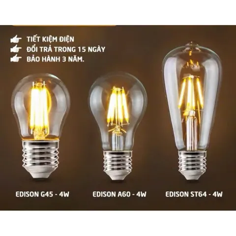 Bóng đèn LED Edison ST 64 cao cấp bảo hành 12 tháng