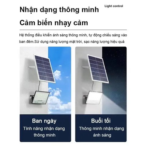 Đèn pha năng lượng mặt trời 500W vỏ nhôm