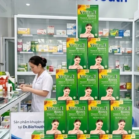 ￼Viên uống Vivita.E Rostex với Vitamin E & Dầu Nha Đam Hỗ Trợ Làm Đẹp Da - Hộp 50 Viên[Màu Xanh]