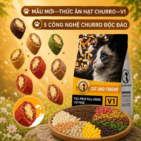 Hạt cho mèo CAT AND FRIEND Pet V1 V2 V3 Urinary gói 5KG siêu topping,chăm sóc tiết niệu,đẩy búi lông dạ dày