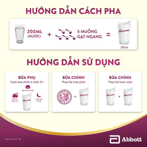 Sữa bột dành cho người bị tiểu đường Glucerna Abbott 800g Hương Lúa mạch