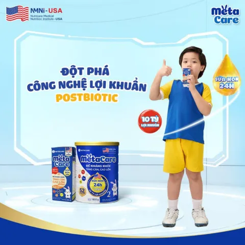Sữa Bột Nutricare METACARE 2+ 850G Giúp Bé Tăng Cân Phát Triển Chiều Cao ( Mẫu Mới 2-3 Tuổi )