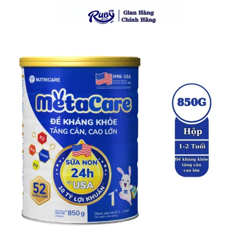 Sữa Nutricare Metacare 1+ 850g - Đề kháng khoẻ, tăng cân cao lớn