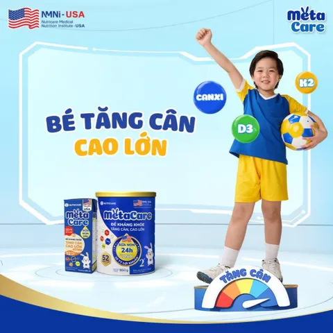 Sữa Nutricare Metacare 1+ 850g - Đề kháng khoẻ, tăng cân cao lớn