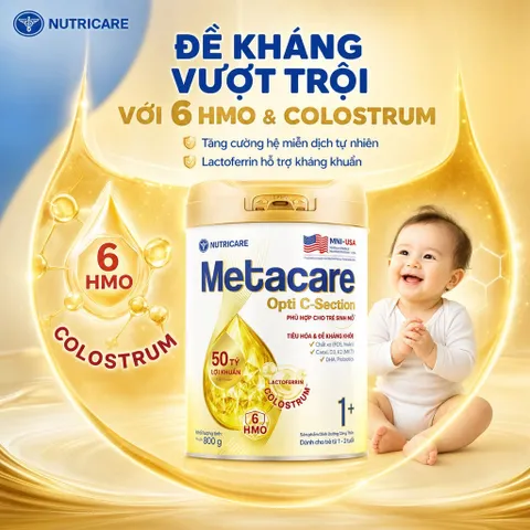 Combo 2 Lon SỮA METACARE OPTI C-SECTION - GIẢI PHÁP DINH DƯỠNG CHUYÊN BIỆT CHO TRẺ SINH MỔ