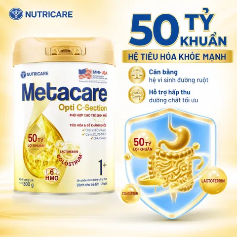 Combo 2 Lon SỮA METACARE OPTI C-SECTION - GIẢI PHÁP DINH DƯỠNG CHUYÊN BIỆT CHO TRẺ SINH MỔ