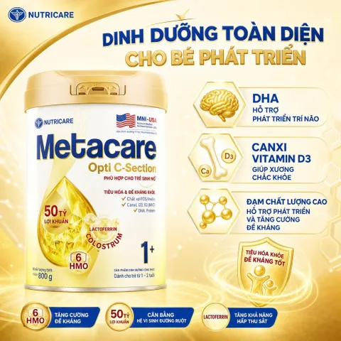 Combo 2 Lon SỮA METACARE OPTI C-SECTION - GIẢI PHÁP DINH DƯỠNG CHUYÊN BIỆT CHO TRẺ SINH MỔ