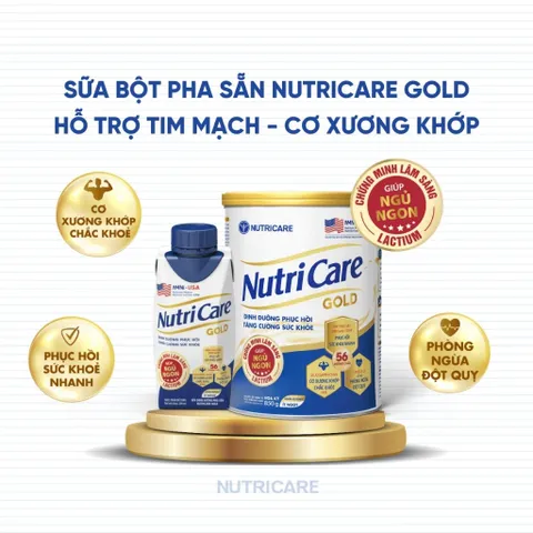 Combo 2 lon Sữa Bột Nutricare Gold 850G Giúp Tăng Cường Chức Năng Cơ Xương Khớp