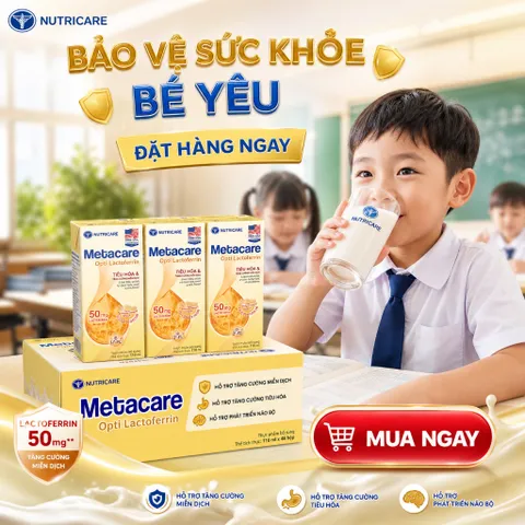 Combo 3 Lốc Sữa Nước Metacare Opti Lactoferrin - Tăng Cường Đề Kháng, Tiêu Hóa Khỏe Cho Bé Yêu
