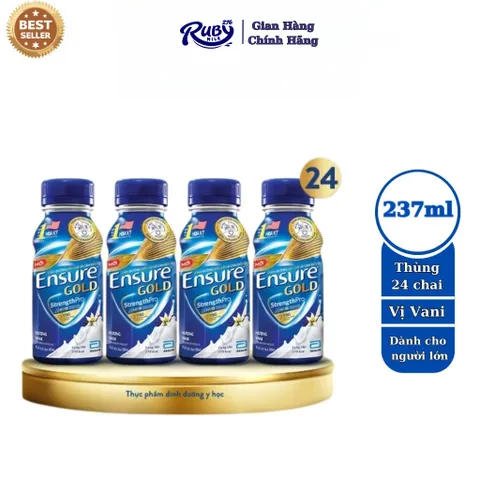 Sữa bột pha sẵn Ensure GOLD 237ml dạng chai phiên bản mới - Rubymilk276