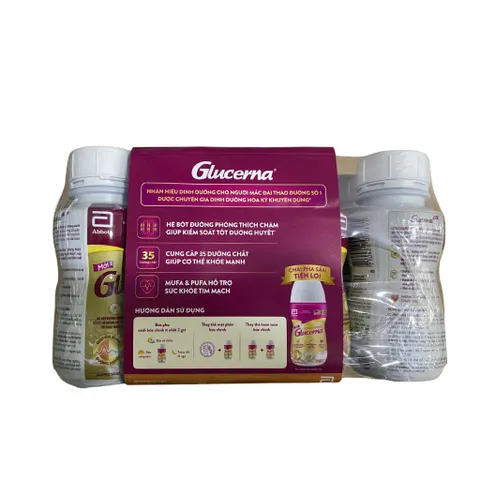 Combo 24 Chai sữa nước Glucerna uống liền tiện lợi 220ml (mẫu thùng thay đổi tùy từng đợt nhập hàng)
