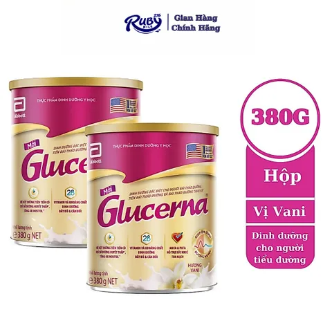 Combo 2 lon Sữa bột dành cho người bị tiểu đường Glucerna Abbott 380g Hương Vani 902013