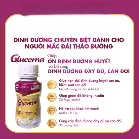 Combo 30 Chai - Thực phẩm dinh dưỡng y học: Glucerna 220ml ( Giao Mẫu Ngẫu Nhiên )