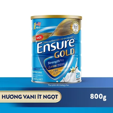 Combo 3 Lon Sữa bột Ensure Gold Abbott hương vani ít ngọt (HMB) 800g - Rubymilk276
