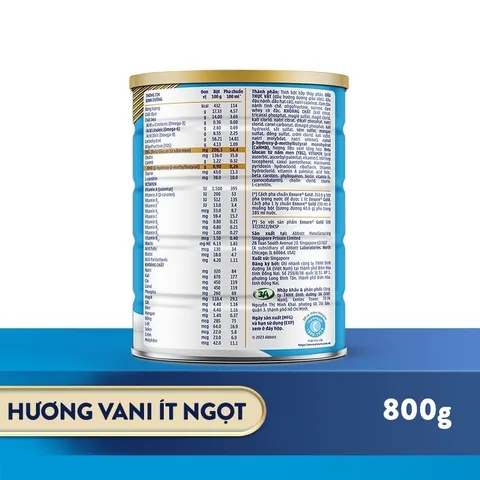 Combo 3 Lon Sữa bột Ensure Gold Abbott hương vani ít ngọt (HMB) 800g - Rubymilk276