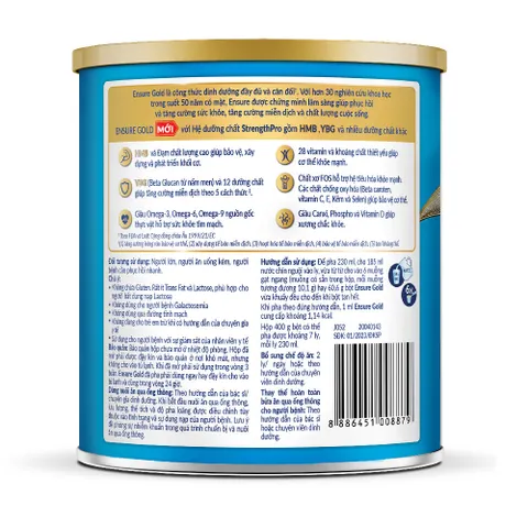Sữa bột Ensure Gold Abbott ít ngọt (HMB) 380g - Rubymilk276