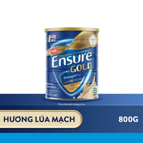 Combo 2 lon Sữa bột Ensure Gold Abbott (HMB+YBG) hương Lúa mạch 800g - Rubymilk276