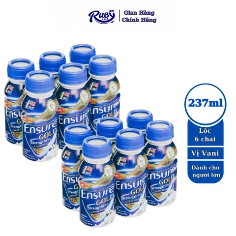 Combo 2 Lốc 6 chai Ensure Gold 237ml/chai phiên bản mới - Rubymilk276