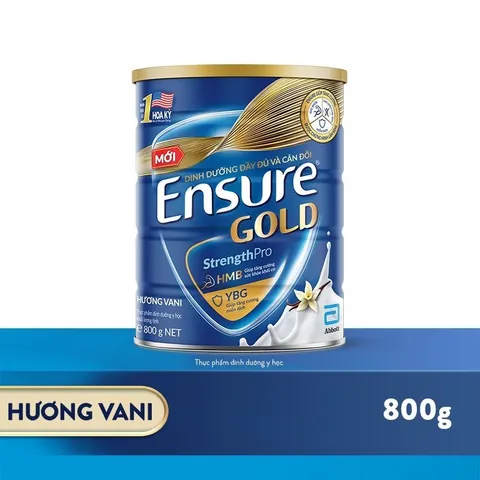 Combo 2 lon Sữa bột Ensure Gold Abbott hương vani (HMB) 800g Mẫu Mới - Rubymilk276