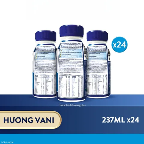 Thùng 24 chai Sữa nước Ensure Dạng Lỏng Hương Vani 237ml/chai (bao bì thay đổi theo từng đợt nhập) - Rubymilk276
