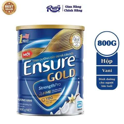 Sữa bột Ensure Gold Abbott hương vani (HMB) 800g - Rubymilk276