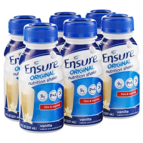 Combo 2 Thùng 24 chai Sữa Bột pha sẵn Ensure Vani Chai 237ml - Rubymilk276