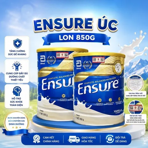 [DATE XA] Sữa Ensure Úc 850g nhập khẩu chính hãng, bổ sung dinh dưỡng cho người lớn tuổi - Rubymilk276