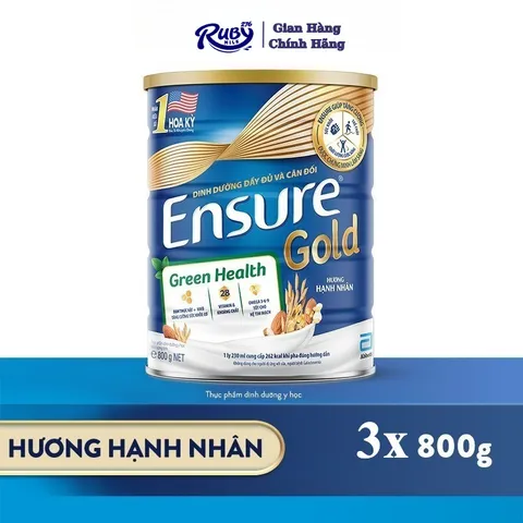 Combo 3 Lon Sữa bột Ensure Gold Green Health 800g - Rubymilk276