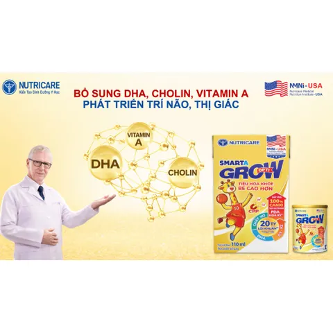 Sữa Bột SMARTA GROW OPTI 1+ Nutricare Bé Tăng Chiều Cao Phát Triển Trí Não Tăng Cân Tăng Sức Đề Kháng Cho Bé Từ 1-2 Tuổi