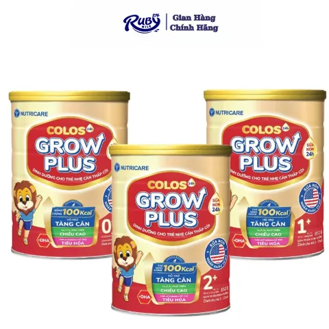 Nutricare Sữa bột Colos Growplus Opti 850gr 10 tỷ lợi khuẩn date mới