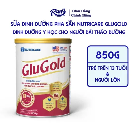Sữa Bột Cho Người Tiểu Đường Nutricare GluGold - Hỗ Trợ Cân Bằng Đường Huyết & Giảm Biến Chứng Tim Mạch