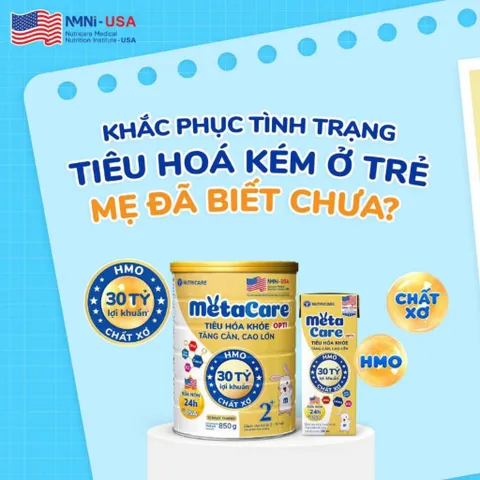 Sữa bột pha sẵn Nutricare Metacare Opti 180ml tiêu hóa khỏe, tăng cân, cao lớn (Thùng 48 hộp )