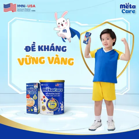 Thùng 48 hộp sữa bột pha sẵn Metacare Eco 110ml Nutricare cho bé đề kháng khỏe, tăng cân cao lớn ( Giao mẫu ngẫu nhiên )