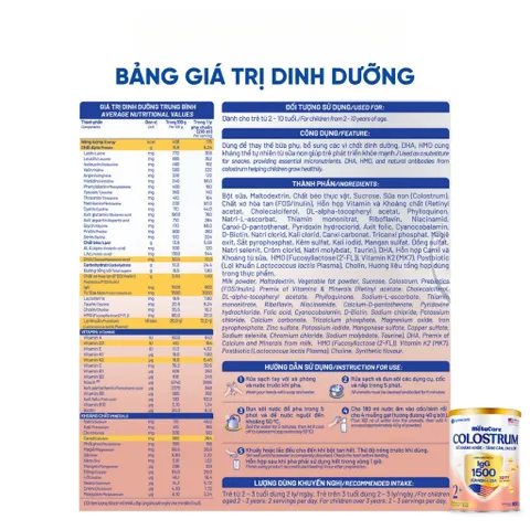 Combo 2 Lon Sữa Bột METACARE COLOSTRUM Tăng Cường Miễn Dịch Sức Đề Kháng Bé Từ 1-10 Tuổi Với Sữa Non IgG 1500+ 800G
