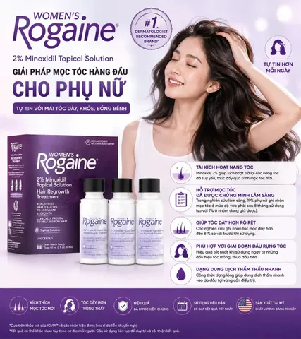 Women’s Rogaine 2% Minoxidyl – dung dịch hỗ trợ mọc tóc cho nữ