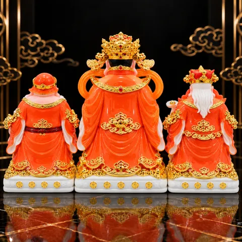 Bộ Tượng Tài – Địa – Phát Cam Mạ Vàng Cao Cấp - Phát Lộc Chiêu Tài, Hòa Hợp & Vượng Khí - Tụ Linh Các