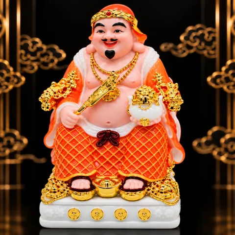 Bộ Tượng Tài – Địa – Phát Cam Mạ Vàng Cao Cấp - Phát Lộc Chiêu Tài, Hòa Hợp & Vượng Khí - Tụ Linh Các