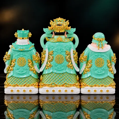 Bộ Tượng Tài – Địa – Phát Xanh Lá Cao Cấp - Phát Lộc Chiêu Tài, Hòa Hợp & Vượng Khí - Tụ Linh Các
